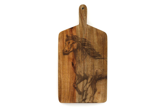 Personalized Engraved Horse Chopping Board Custom Kitchen Gift for Horse Lovers