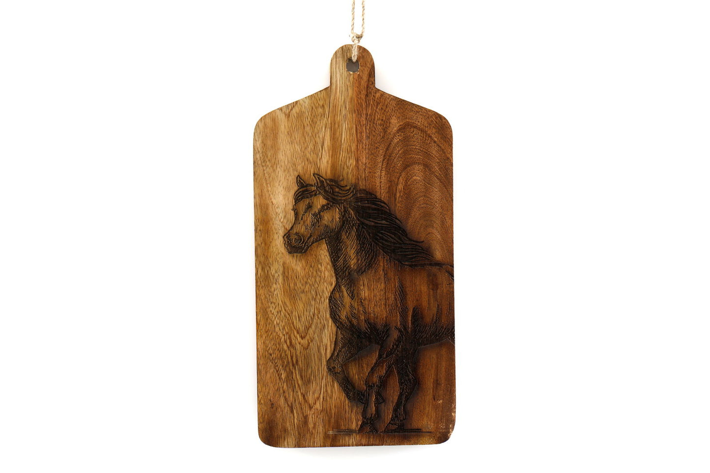 Engraved Wooden Cheese Board Horse Design Perfect for Entertaining and Gifts