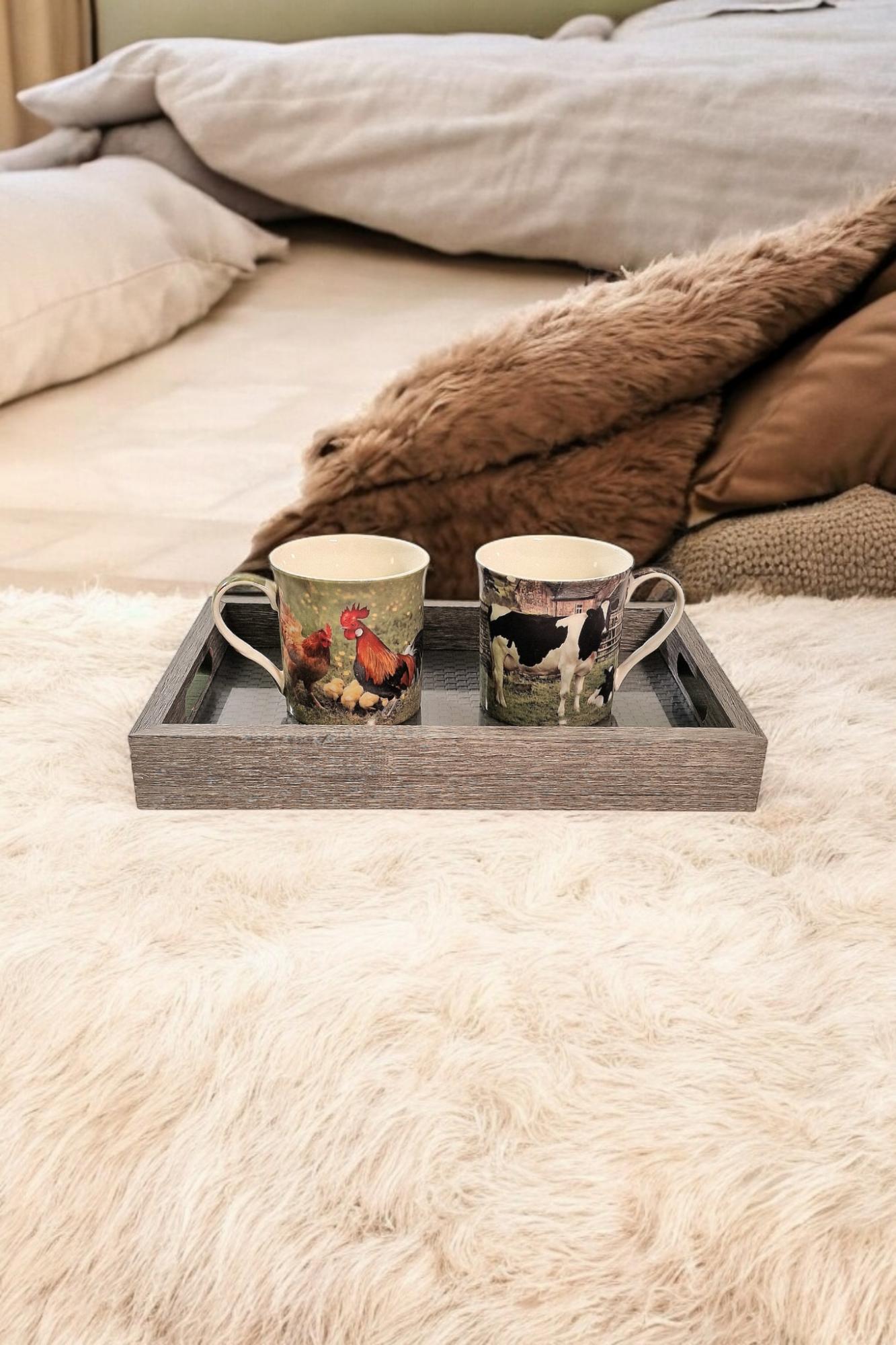 Set of 3 Grey Weave Base Trays Stylish Storage Solution for Home Decor