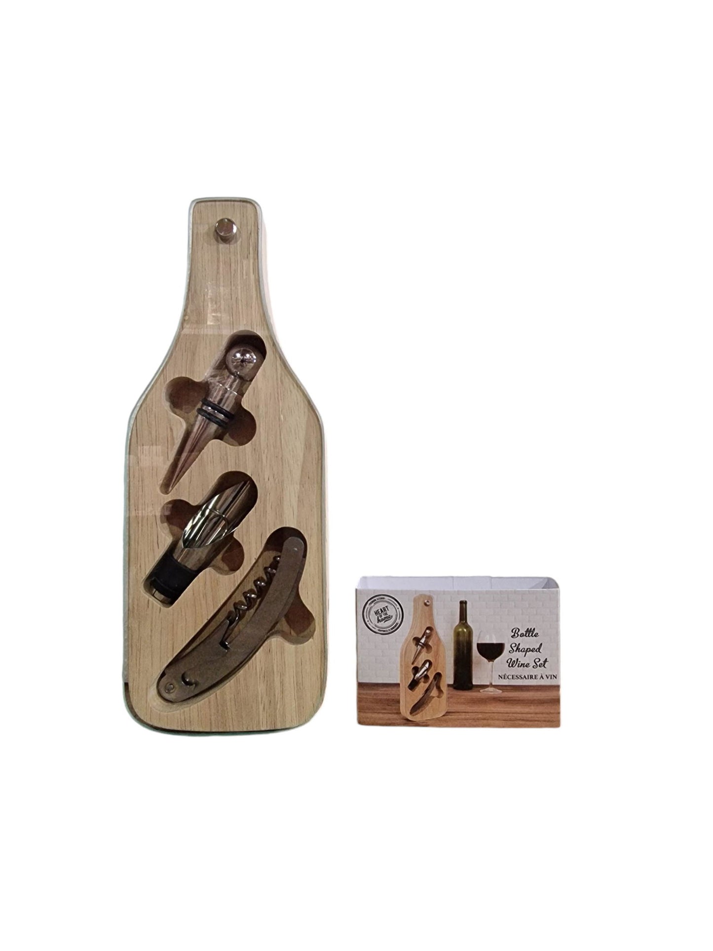 Bottle Shape Wine Set 27.5cm Perfect for Home Bar & Gift