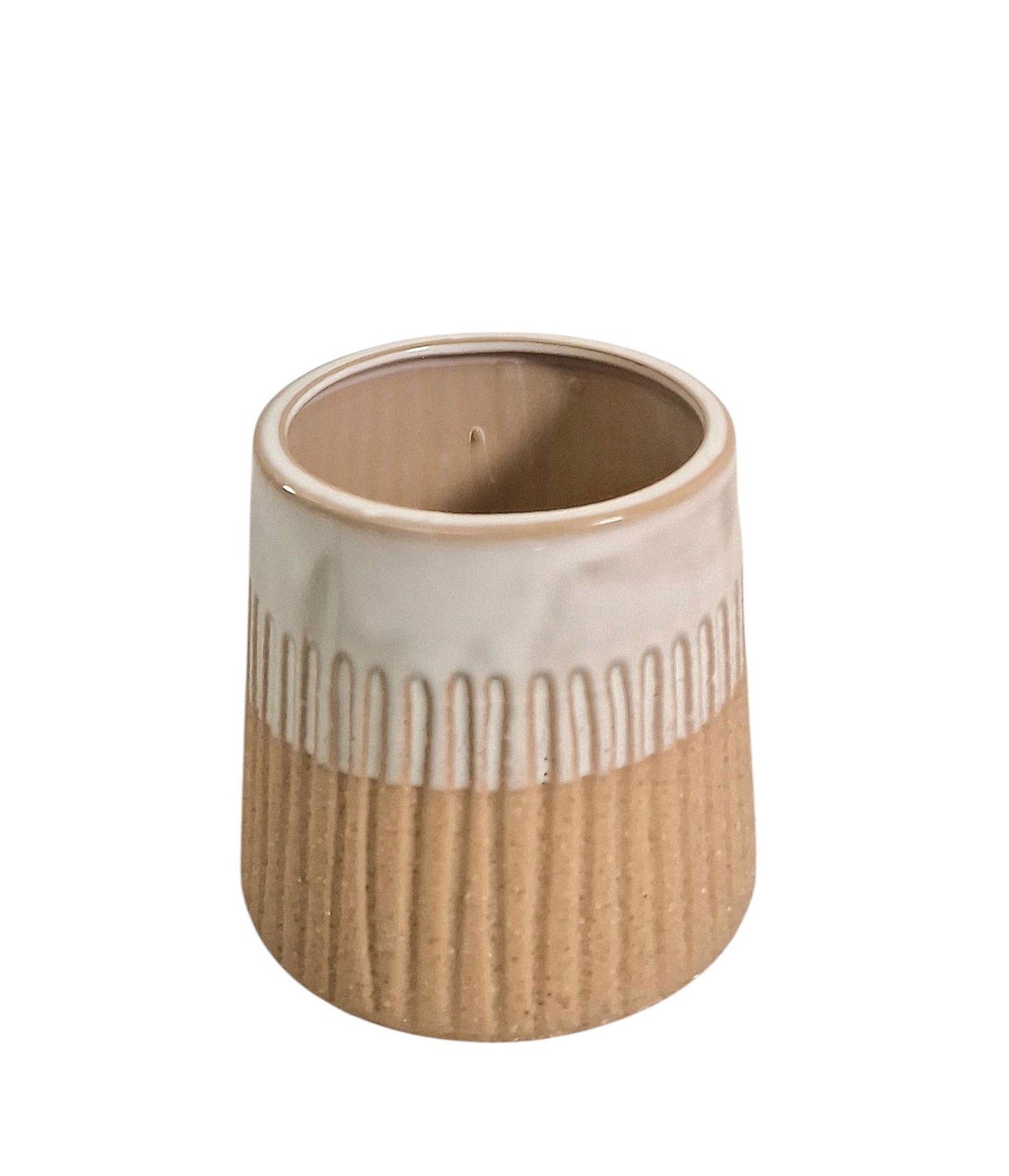 Glazed White Planter Modern Home Decor Indoor Outdoor Pot Stylish Flower Pot