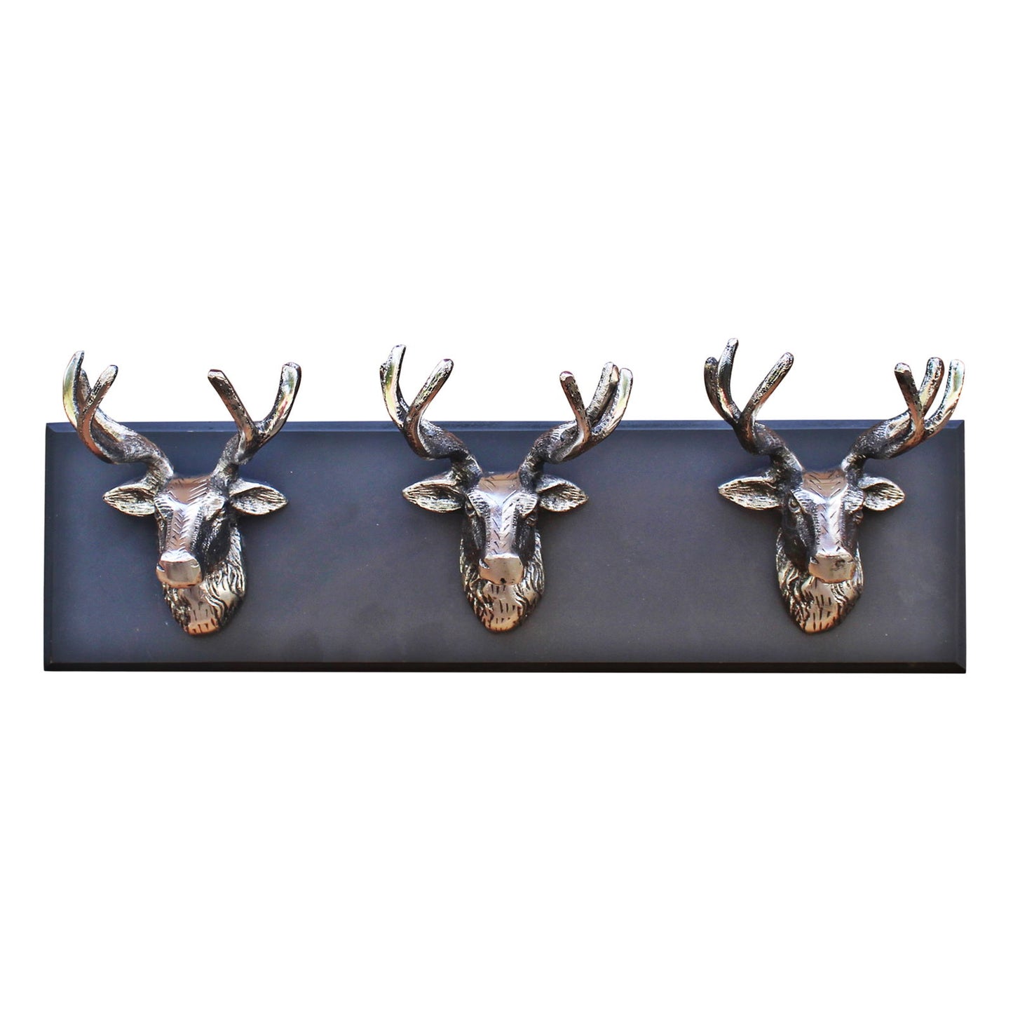 Triple Stag Head Wall Hanging Ornament Rustic Home Decor Unique Gift