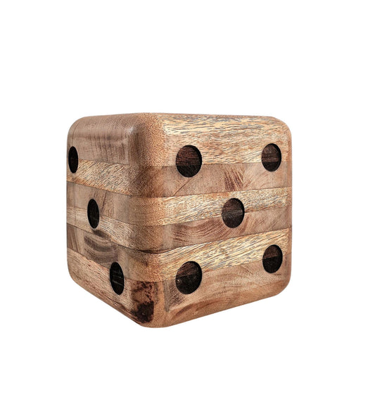 15cm Wooden Dice Doorstop Unique Home Decor Perfect Gift for Gamers