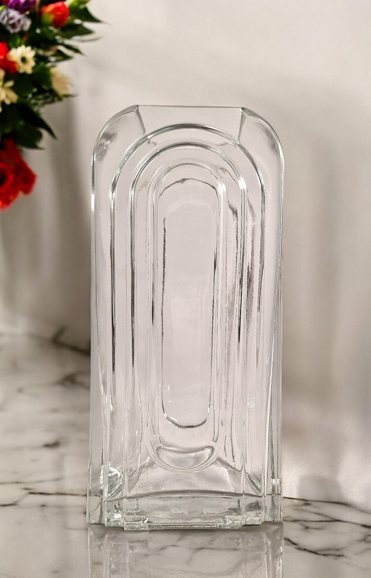 Clear Glass Arch Vase Elegant Home Decor Modern Centerpiece Perfect for Weddings