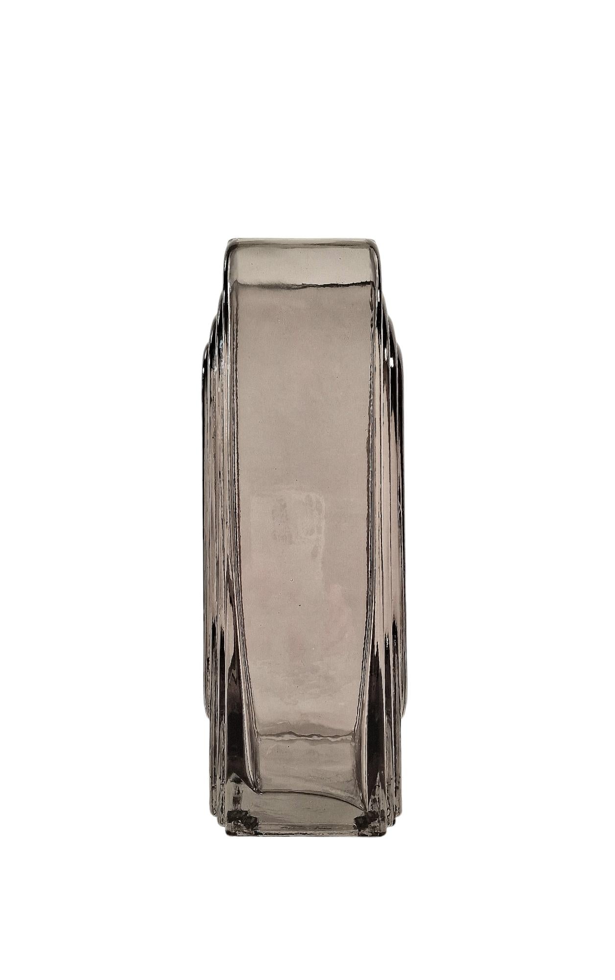 Smoked Glass Arch Vase Elegant Home Decor Modern Centerpiece Stylish Gift