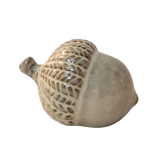 Handcrafted Ceramic Acorn Ornament 13cm Decorative Home Accent