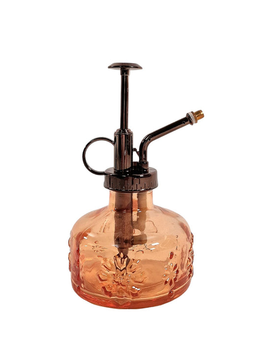 Orange Glass Spray Bottle Eco-Friendly Water Mist for Plants Home & Garden