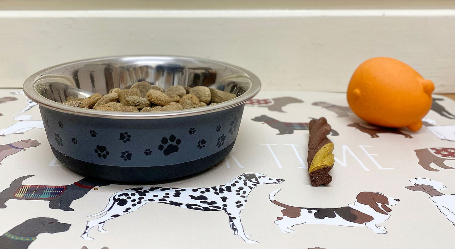 Cool Grey Pet Bowl 0.5 Litre Durable & Stylish Dog Cat Dish