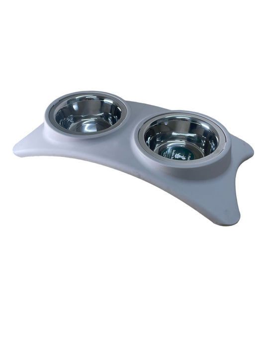 Double Pet Bowls for Dogs and Cats - Durable, Easy to Clean, Non-Slip Design