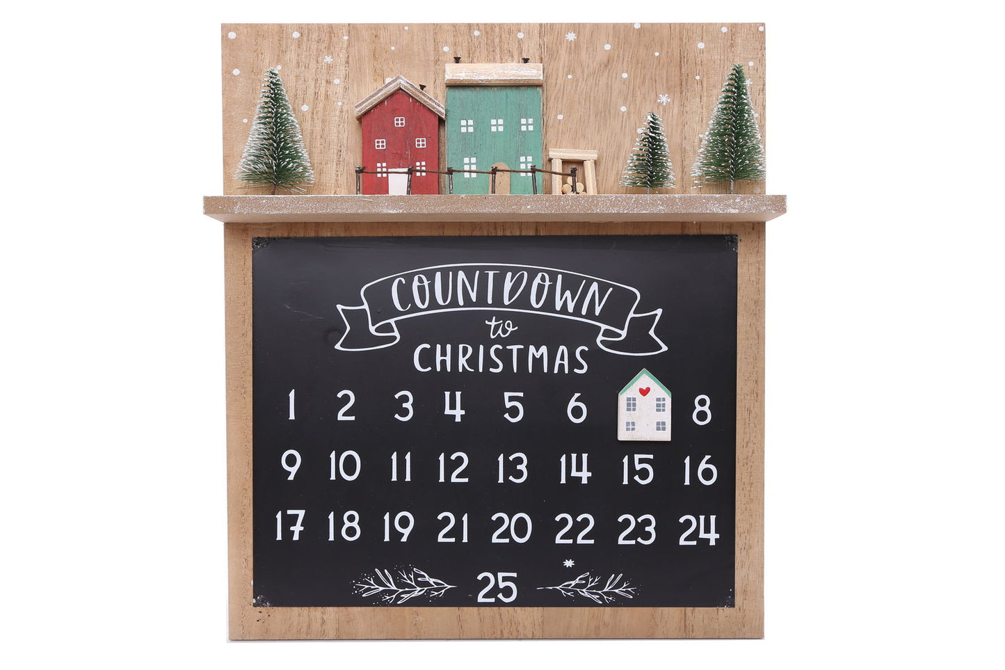 Wooden Christmas Countdown Calendar Holiday Decor Advent Calendar Festive Home
