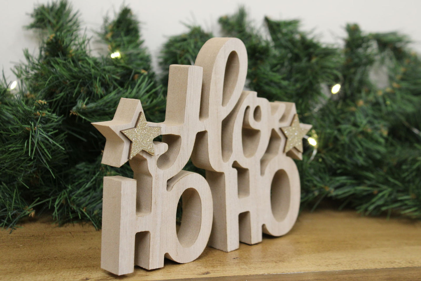 Festive Freestanding 'Ho Ho Ho' Holiday Decoration Perfect for Christmas