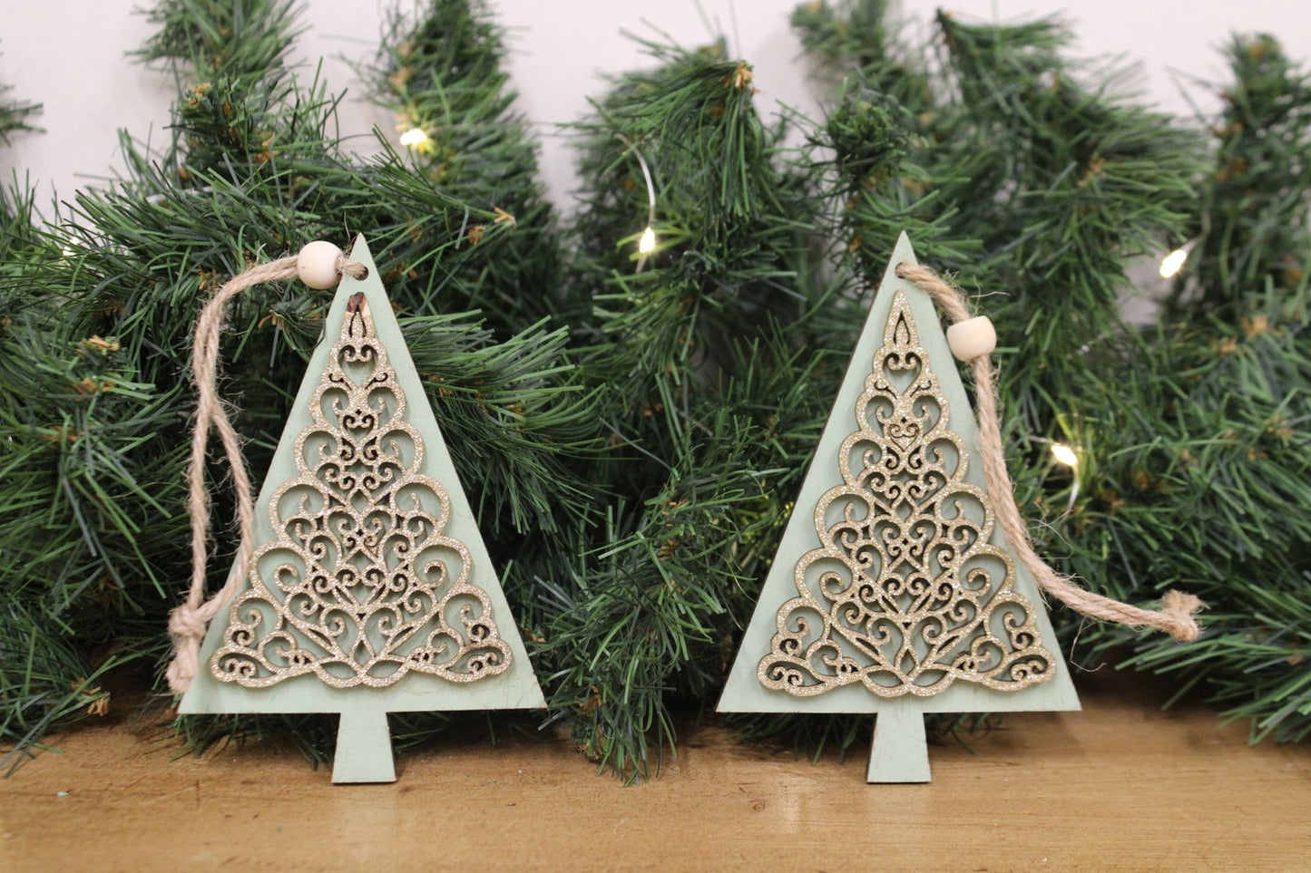 Set of Unique Hanging Tree Ornaments Perfect for Holiday Decor