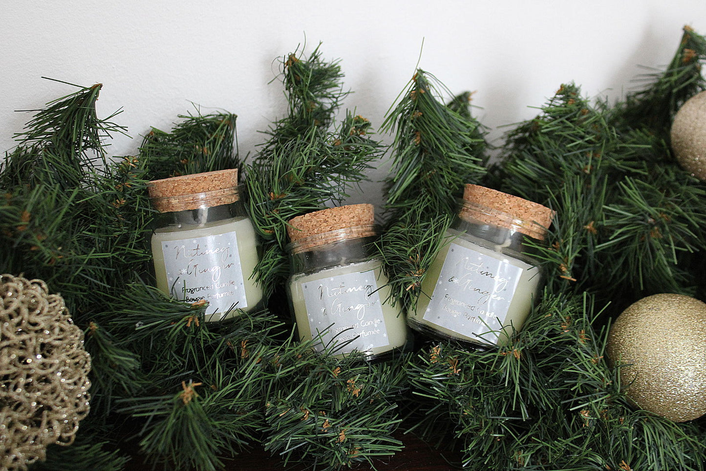 Nutmeg Ginger Candle Gift Set Aromatic Home Fragrance Perfect for Gifts