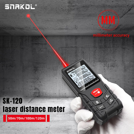 Laser Distance Meter 50M/165ft，Handle Digital Laser Measure UK