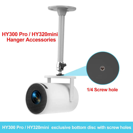 Ceiling Projector Mount – Adjustable Aluminium Alloy Bracket for HY300 Pro