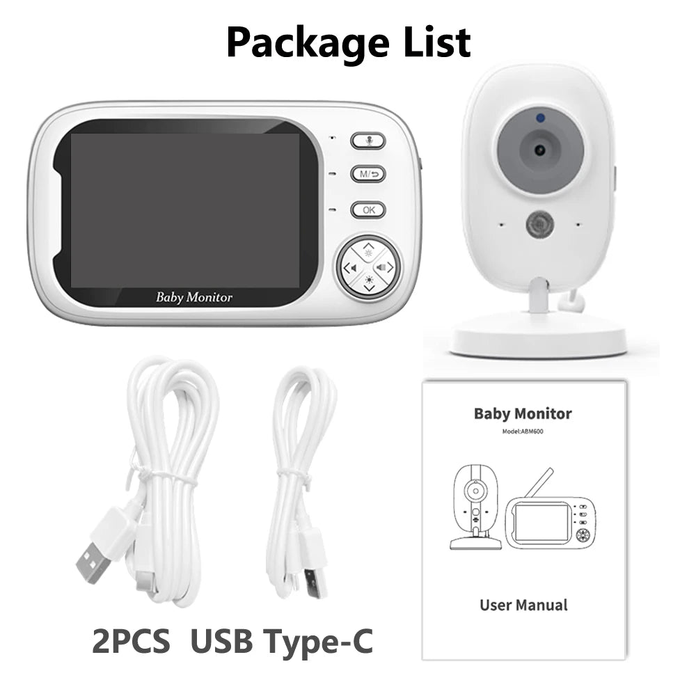 Wireless Video Baby Monitor Night Vision Temp & 2-Way Audio Security Cam