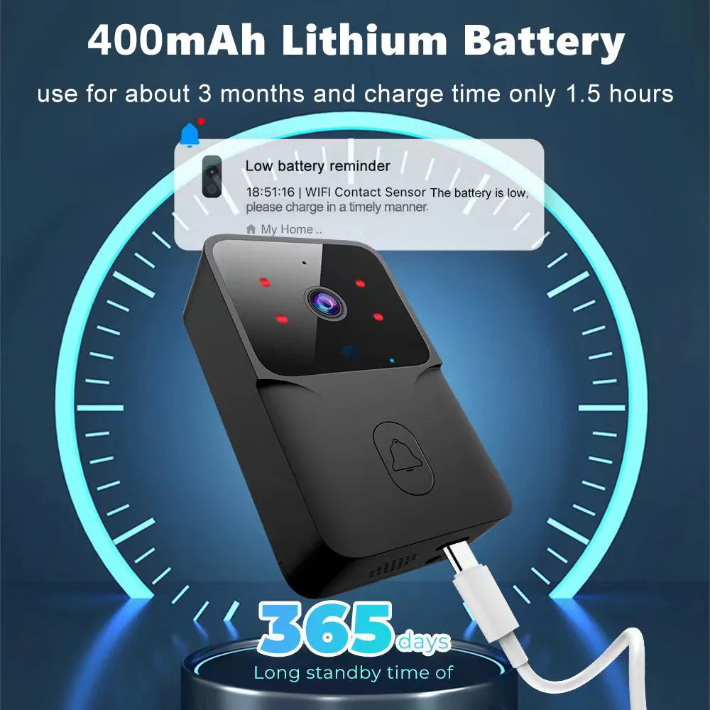 Smart Video Doorbell HD video Wireless Doorbell Advanced WiFi Security Camera UK