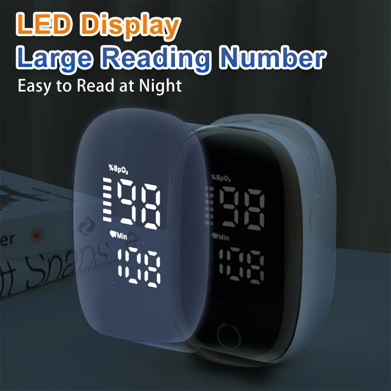 Portable Fingertip Pulse Oximeter | SpO2 Blood Oxygen Monitor | LED Display