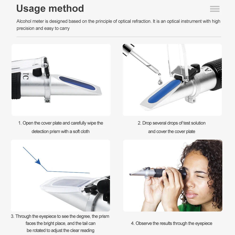 Portable ATC Refractometer Freezing Point Meter for Glycol Antifreeze Coolant UK
