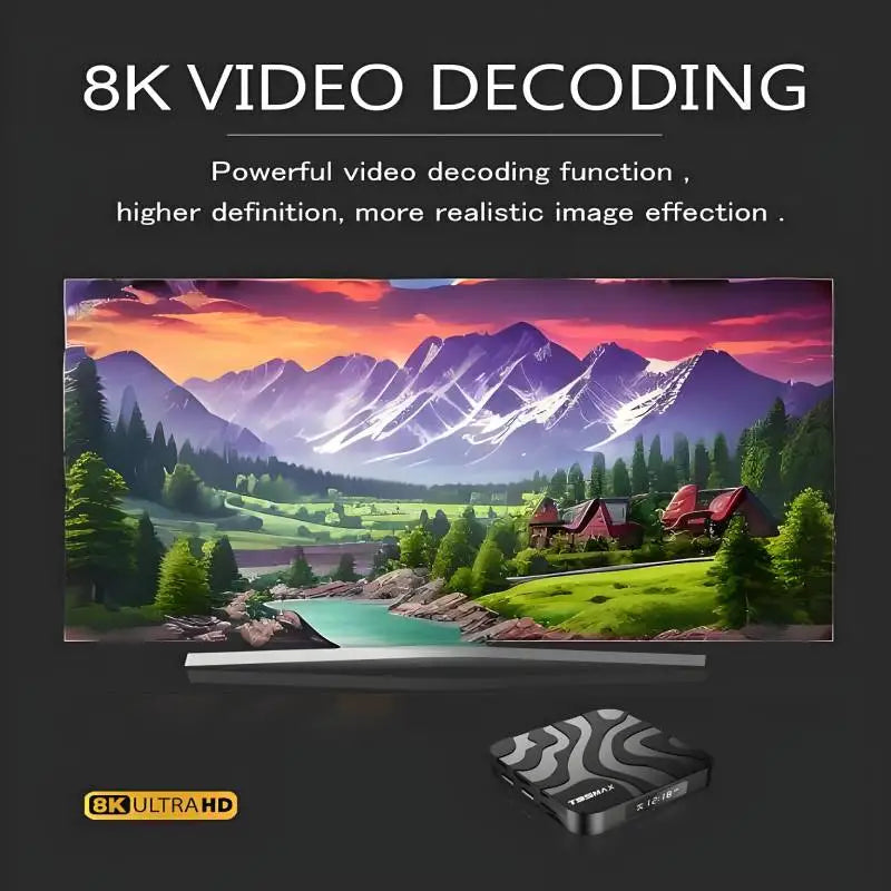 T95 MAX Android 12 TV Box 16/32/64GB Quad Core HD 6K HDMI WIFI Media Player