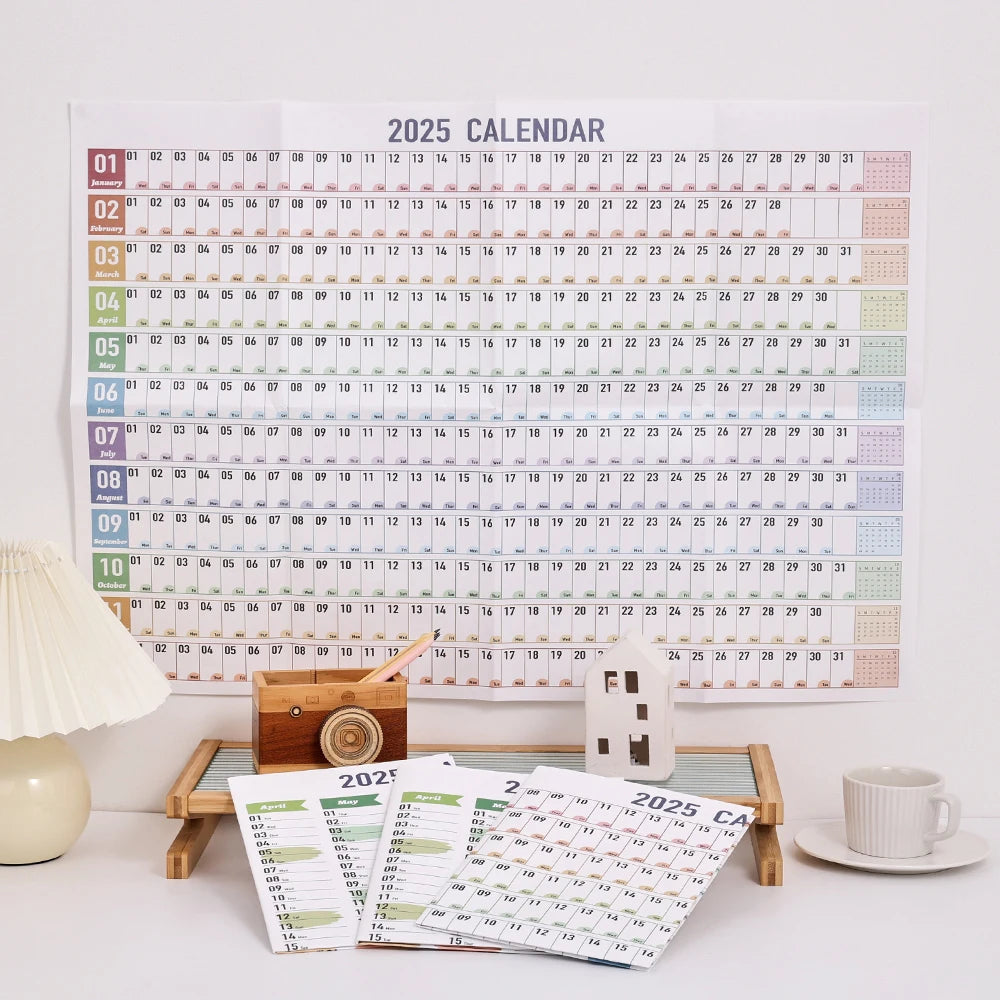 2025 Year Planner Wall Chart + Calendar + Holidays ✔ Home ✔ Office + Stickers Large