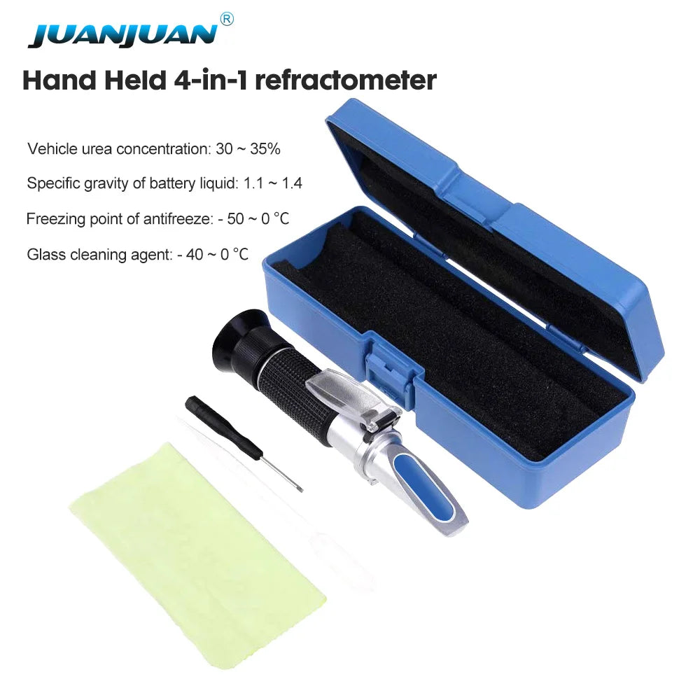 Portable ATC Refractometer Freezing Point Meter for Glycol Antifreeze Coolant UK