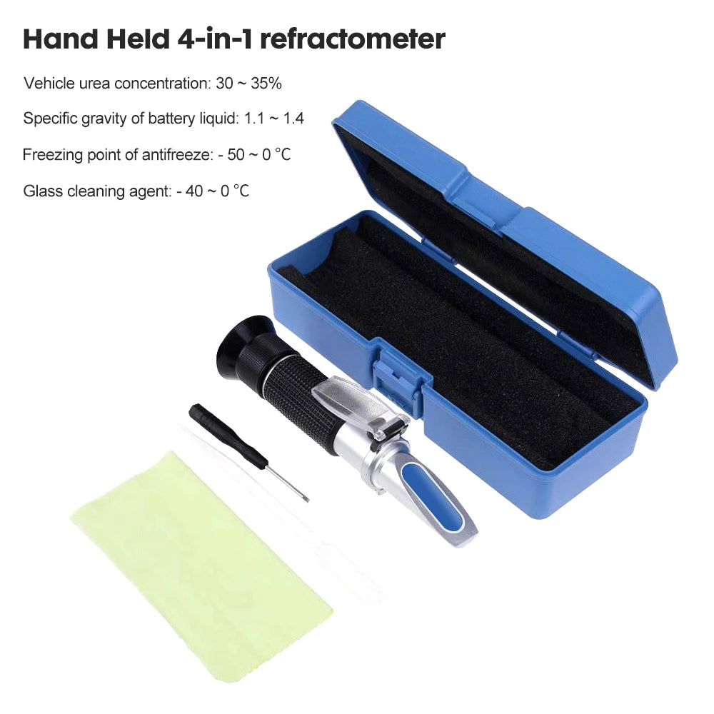 Portable ATC Refractometer Freezing Point Meter for Glycol Antifreeze Coolant UK