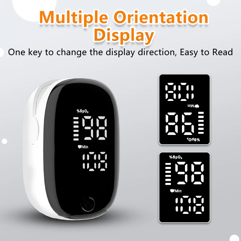 Portable Fingertip Pulse Oximeter | SpO2 Blood Oxygen Monitor | LED Display