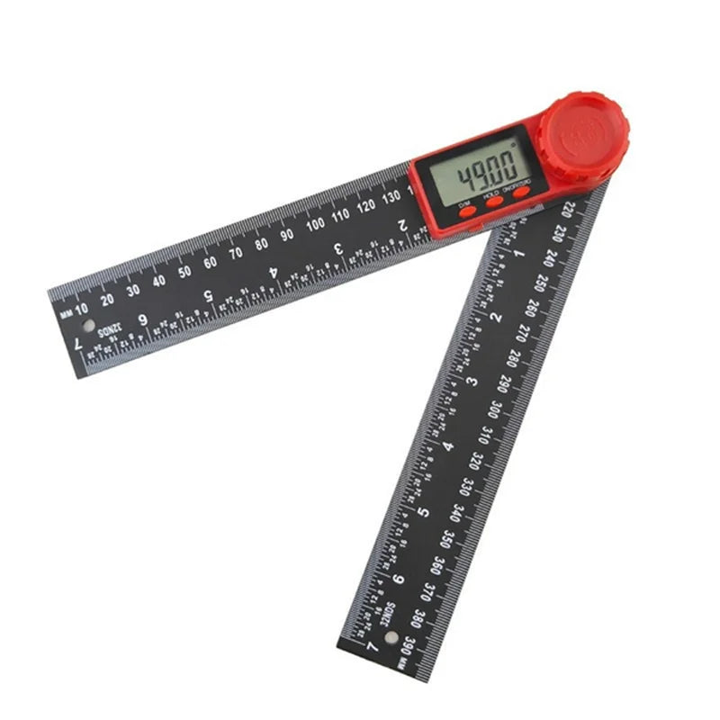 2-in-1 Digital Protractor Angle Gauge Ruler | 0-200mm Measuring Tool