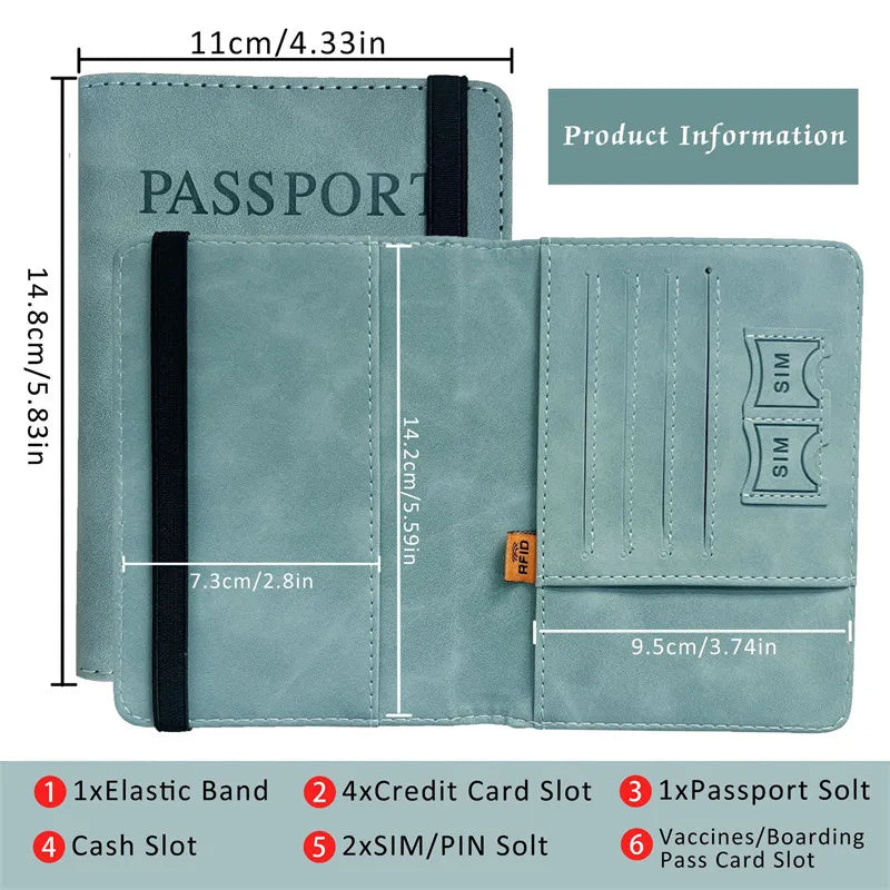 Passport Holder for Travel Essentials  Passport Wallet Cover Case for Travel  Accessories,Passport Book Holders for Women/Men