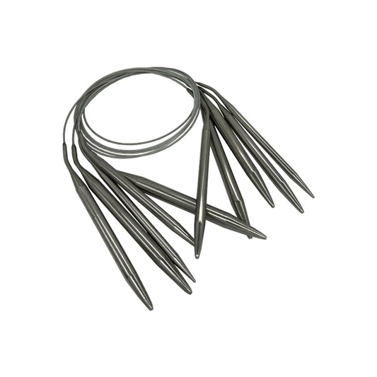 Metal Fixed Circular Knitting Pins, Stainless Steel Knitting Needles, Smooth & Durable Knitting Tools