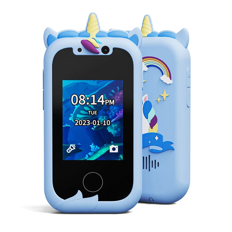 Children's Musical Phone Toy – Unicorn Baby Mobile, Selfie Camera, Silicone Cover
