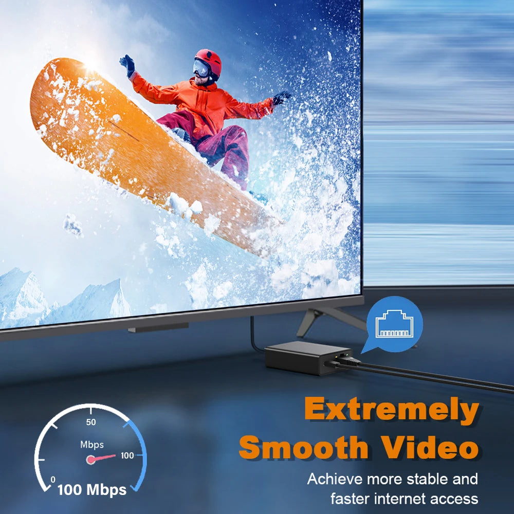 Amazon Ethernet Adaptor For Amazon Fire TV Devices Chromecast Google