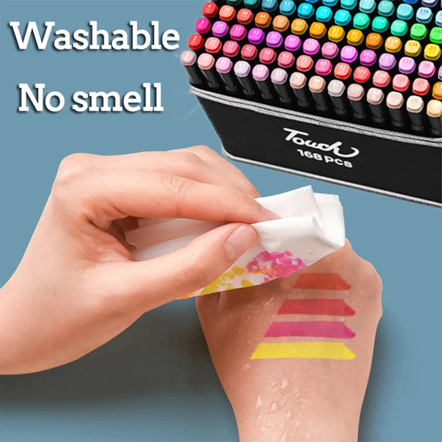 Dual Tip Colouring Pens Brush Pens Felt Tip Pens for Kids Adults Brand New