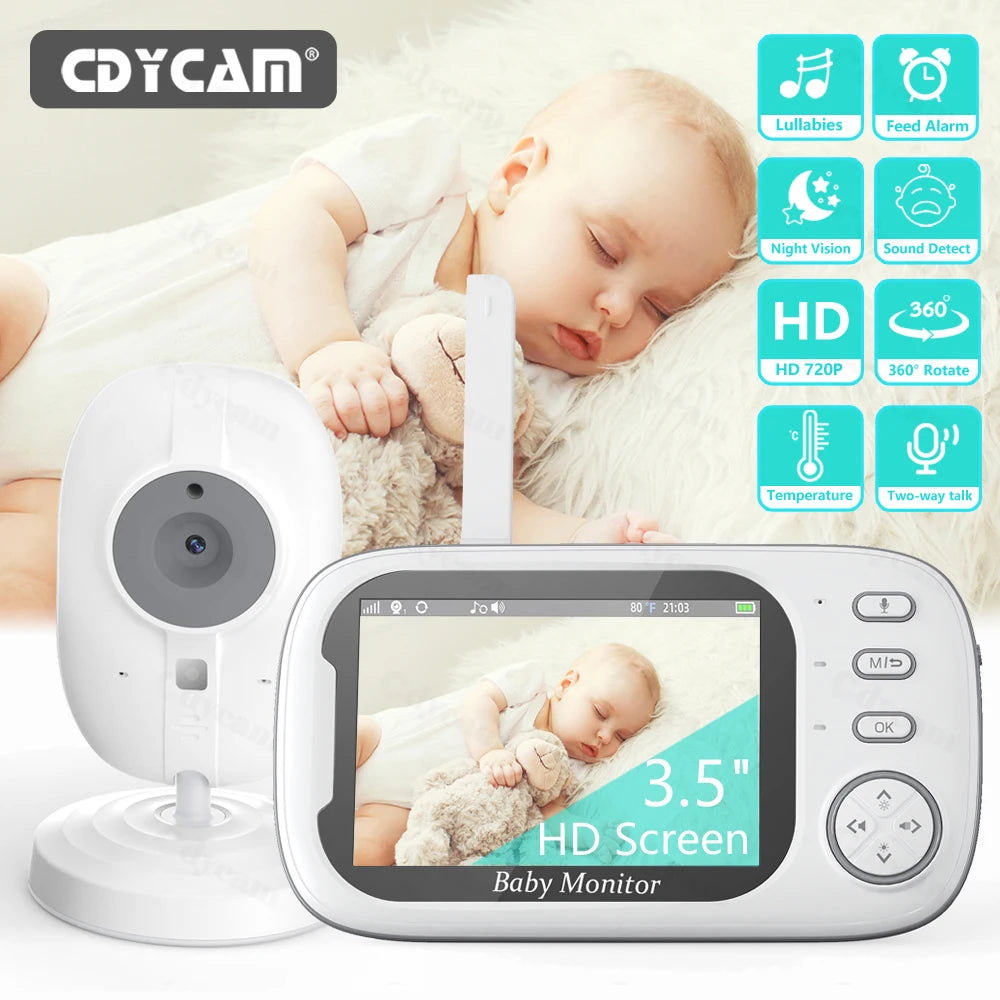 Wireless Video Baby Monitor Night Vision Temp & 2-Way Audio Security Cam
