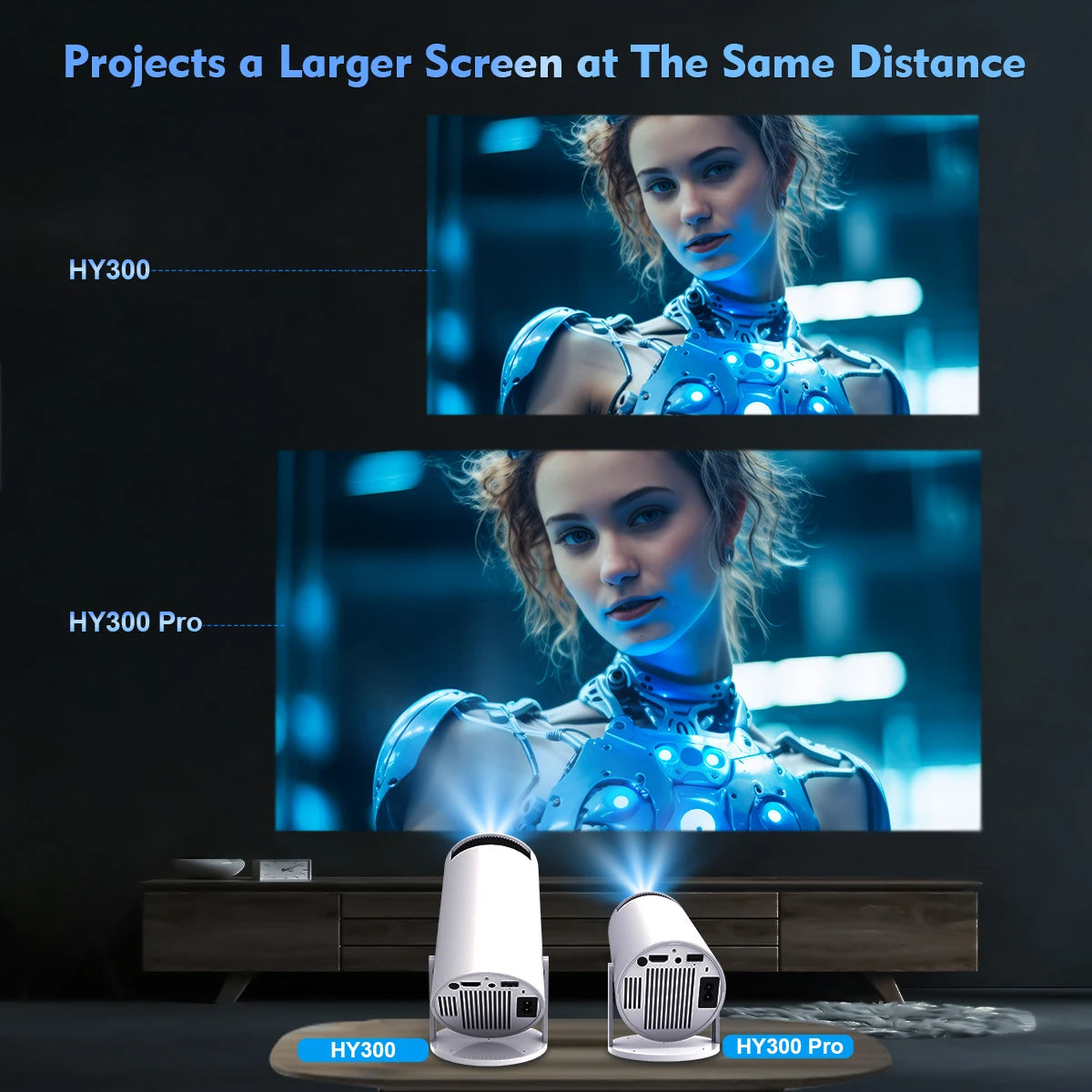 Magcubic Home Cinema Projector: HY300 PRO 4K Android 11, Dual Wifi6, 260ANSI-UK