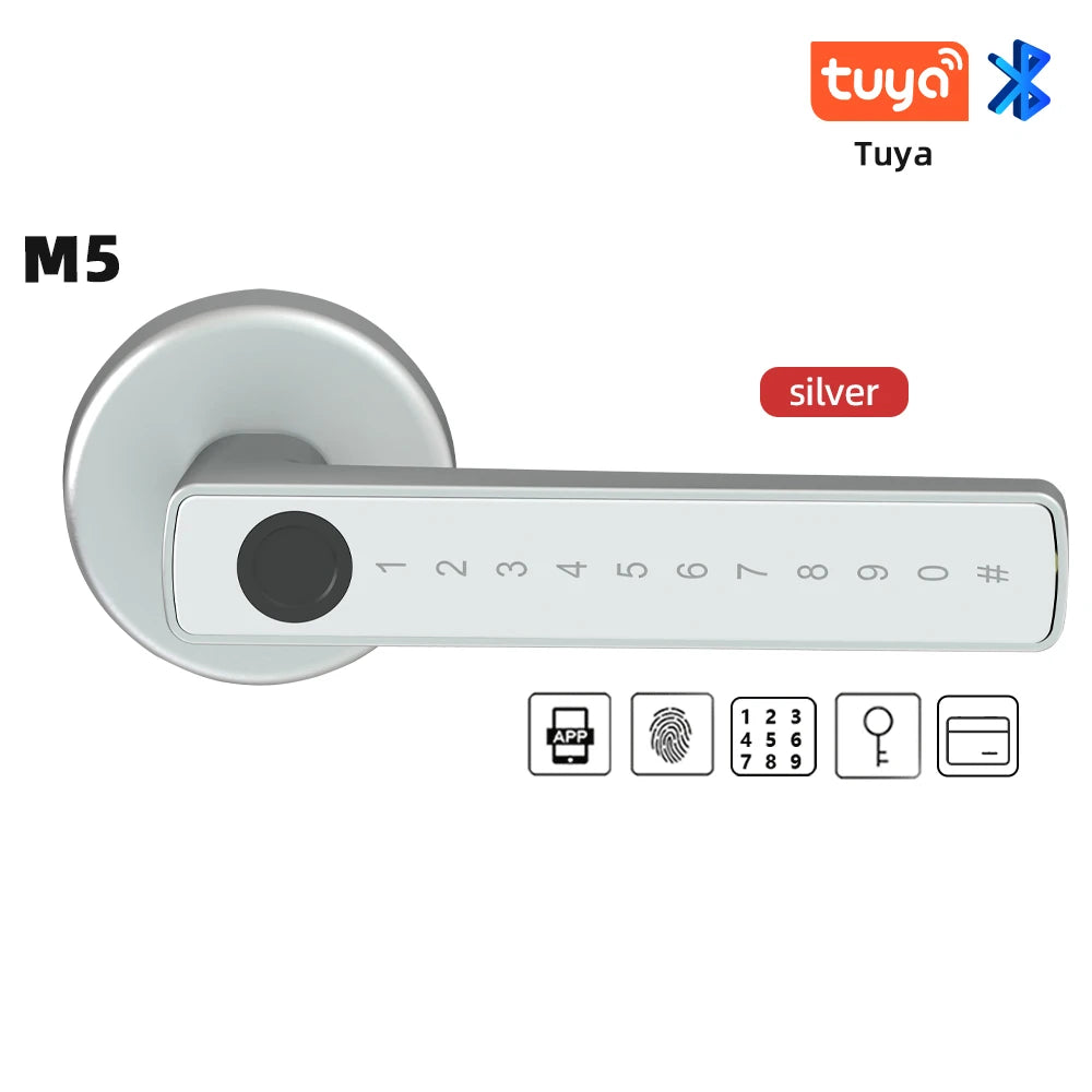 Smart Fingerprint Door Lock Security Electronic Door Lock Biometric Door Handle