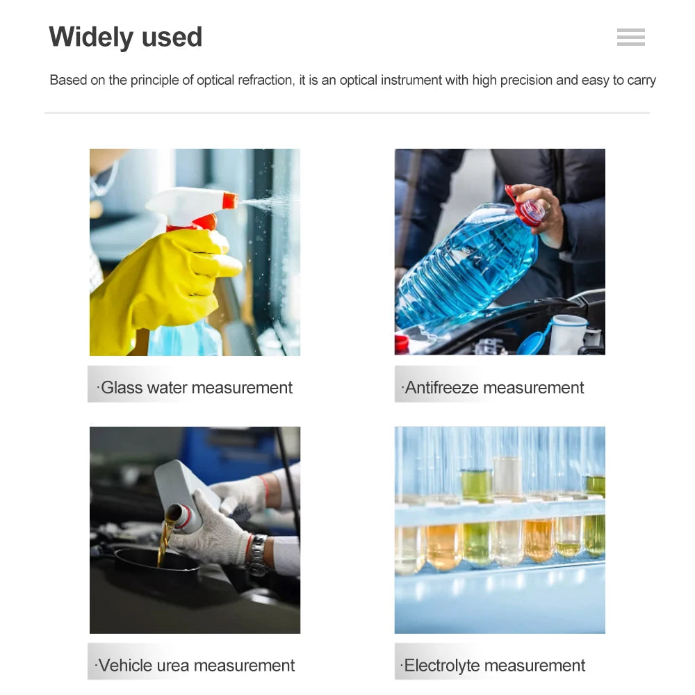 Portable ATC Refractometer Freezing Point Meter for Glycol Antifreeze Coolant UK