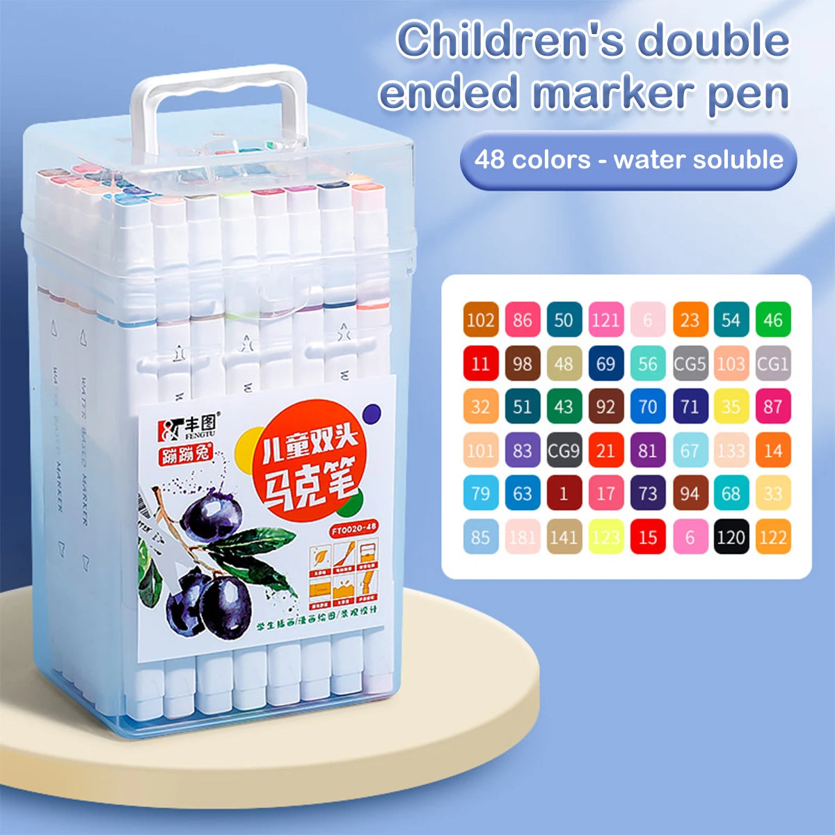 Dual Tip Colouring Pens Brush Pens Felt Tip Pens for Kids Adults Brand New