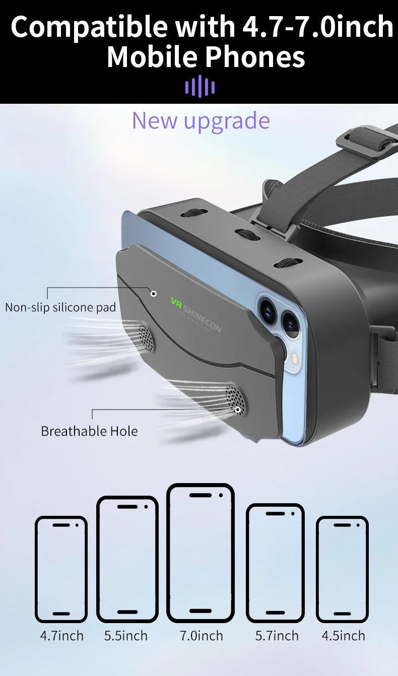 360° VR Headset Goggles 3D Glasses Virtual Reality for Mobile Phone