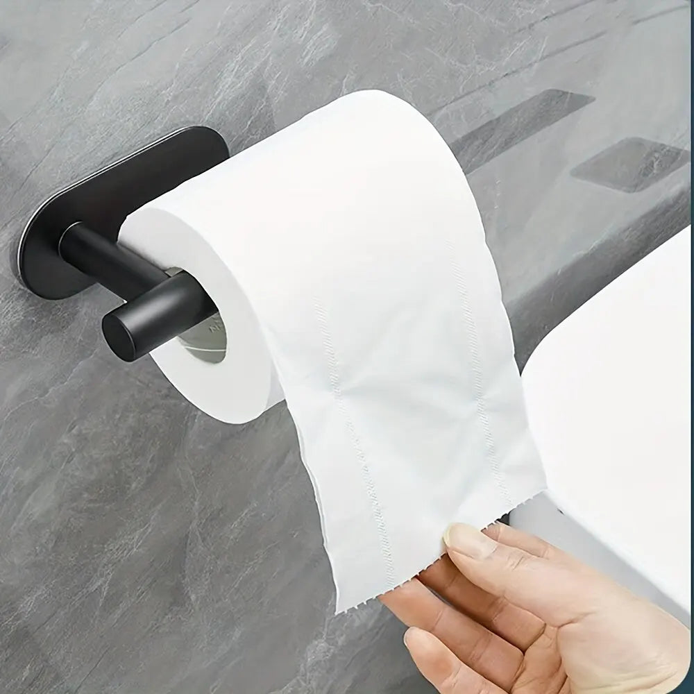 Stainless Steel Toilet Roll Paper Holder Strong Self Adhesive Stick Wall Mount