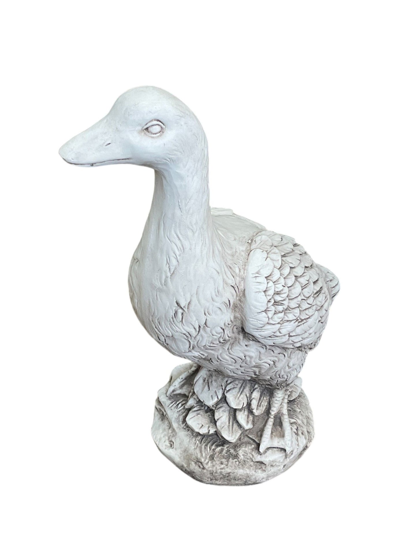 White Duck Statue Stone Effect Garden Decor Outdoor Sculpture Home & Garden