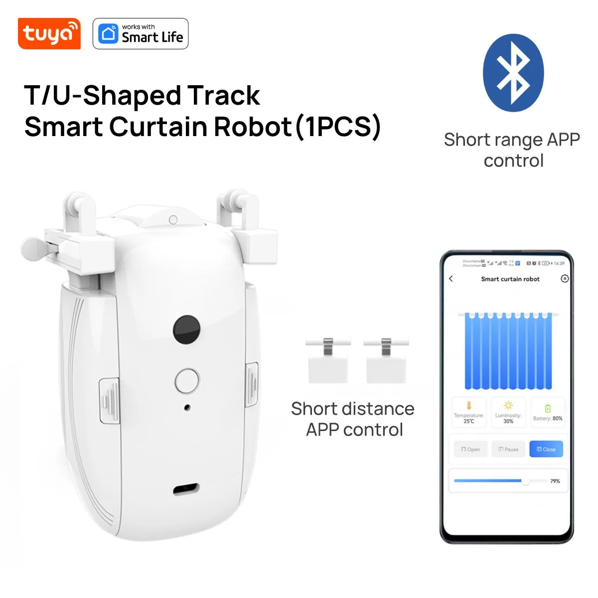 Automatic Curtain Opener Bluetooth Control Smart Curtain Robot Tuya Robot