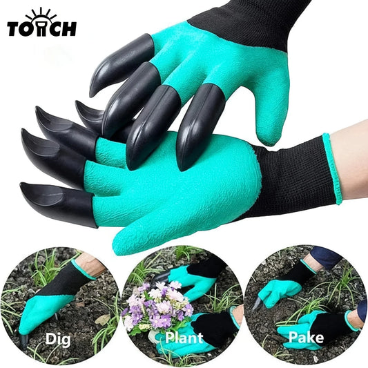 Garden Digging Gloves 2 pairs ABS Claws For Digging Planting Gardening Raking