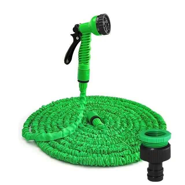 Expandable Garden Hose Pipe Anti Kink With 7 Function Water Spray Gun Magic Hose