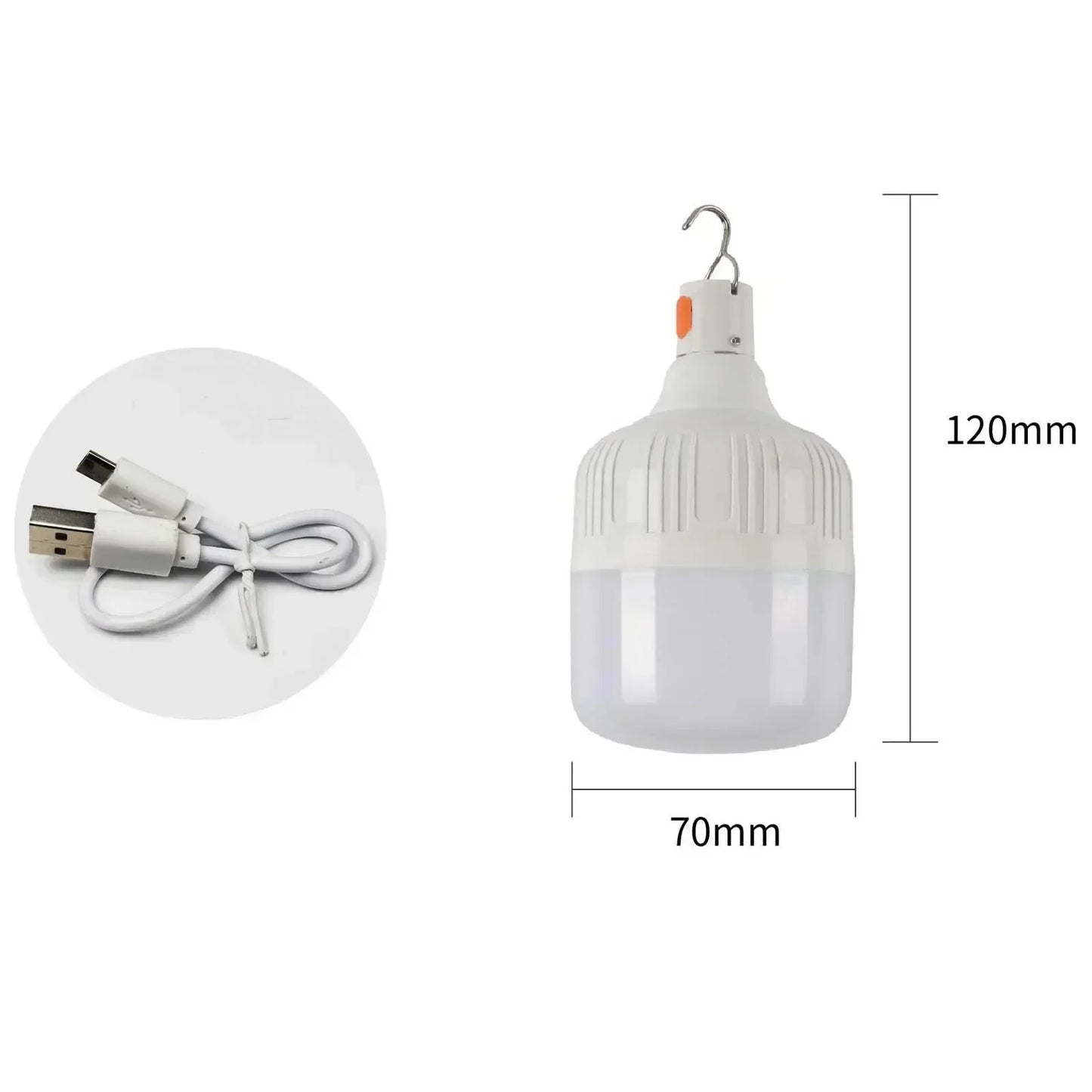 USB Rechargeable LED Light Bulb - Emergency Outdoor Camping Lantern EDC 60W