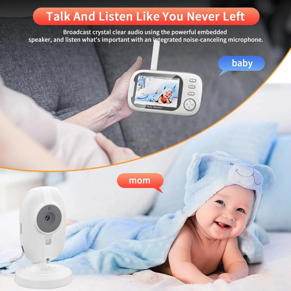 Wireless Video Baby Monitor Night Vision Temp & 2-Way Audio Security Cam