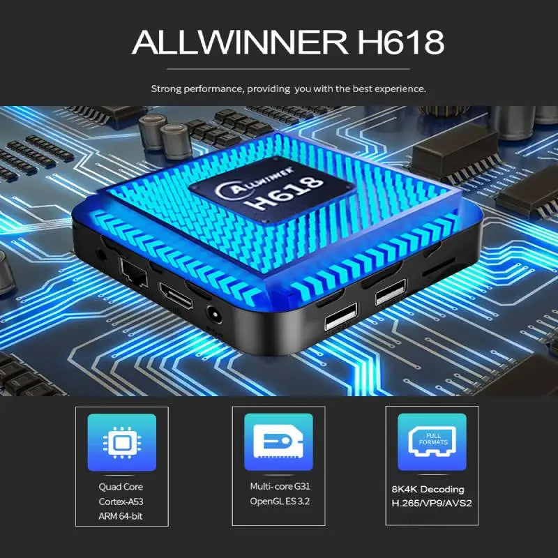 T95 MAX Android 12 TV Box 16/32/64GB Quad Core HD 6K HDMI WIFI Media Player