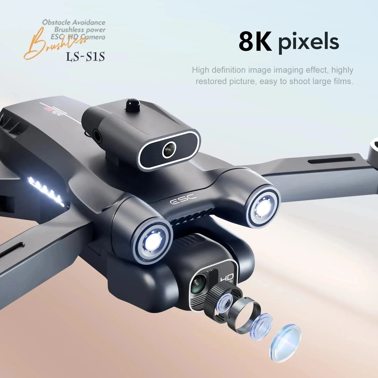 Drones With HD Camera 8K Professional 50X Zoom Brushless Motor 3000M Range