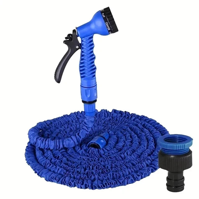 Expandable Garden Hose Pipe Anti Kink With 7 Function Water Spray Gun Magic Hose